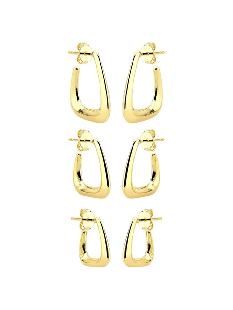 Trio meia argola triangular