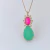 CONJUNTO LUXO COM PEDRAS ESMERALDA COLOMBIANA E FUCSIA PINK na internet
