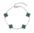 Pulseira Madrepérola Cravejada Prata 925 - Verde