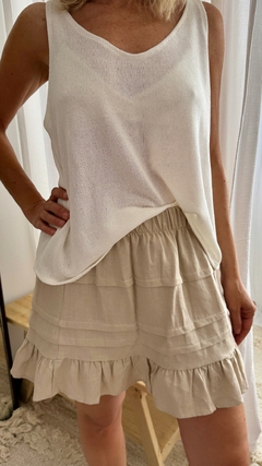 Pollera lino italiano - tienda online