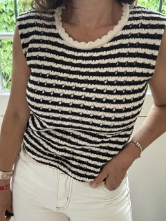 Musculosa de hilo rayada