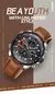 Relógio Quartz Masculino Naviforce - 9197 | Pulseira de Couro impermeável - comprar online