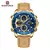 Relógio Quartz Masculino Naviforce - 9197 | Pulseira de Couro impermeável - comprar online