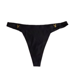 COLA LESS NEGRO CON DIJE DORADO - comprar online