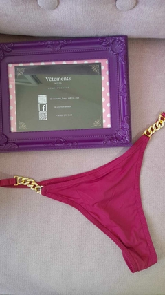COLA LESS DE CADENA CON BRILLOS ROJO DARK - comprar online
