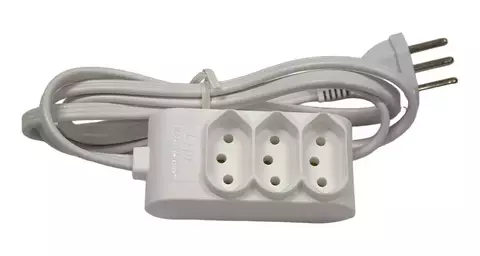 Extensão Elétrica Tripolar Pratica 2P+T - 1,3M