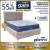 Conjunto de Diseño GLAMOUR | Respaldo + Base diseño Liso + Colchón de Espuma Alta Densidad 140kg por plaza -EuroPillow Viscoelastico - comprar online