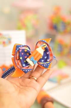Kit escolar laço + presilhas + tiara adaptável - comprar online