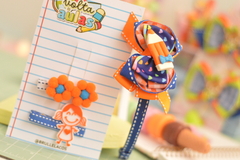Kit escolar laço + presilhas + tiara adaptável - Brullê Laços