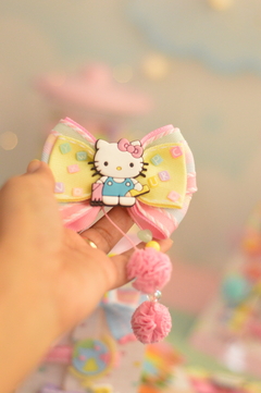 Kit dois laços + duas presilhas escolares Hello Kitty - Brullê Laços