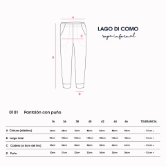 Imagen de PANTALON FRISA CON PUÑO DEL 12 AL 38