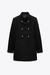 Abrigo cruzado con lana ZARA - comprar online
