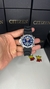 Relógio c500 Fundo Azul Pulseira De Borracha Série Prata