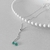 Colar Gravatinha Verde Tiffany