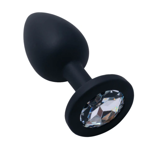 Efectivo: $11.000. SILICONE ANAL PLUG NEGRO MEDIUM (8,2 cm x 3,4 cm) - 1956-34N