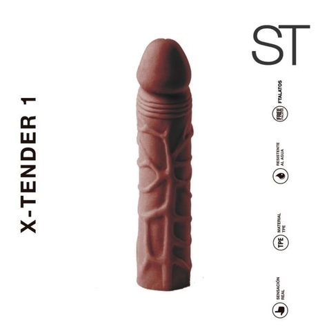 Efectivo: $23.200. ST EXTENSIÓN PENEANA X-TENDER MARRON (16.5 cm x 4 cm) - ST-SW-1009