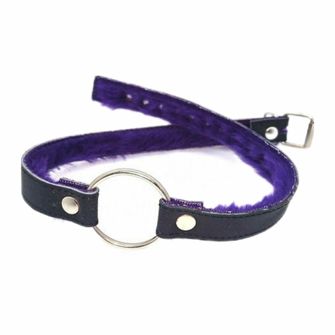 Efectivo: $7.000. MORDAZA DE CUERO CON PELUCHE Y ARO DE METAL - KS20760-2