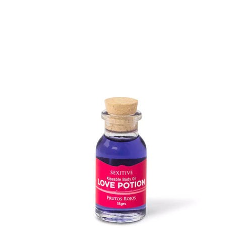 Efectivo: $6.500. SEXITIVE MINI LOVE POTION, ACEITE EFECTO CALOR COMESTIBLE SABOR FRUTOS ROJOS 15 ML - A03M