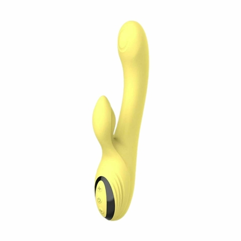 Efectivo: $100.000. ST VIBRADOR DOBLE ESTIMULADOR LUXURY YELLOW (22,4 cm x 4,7 cm x 7 cm) - ST-VB-0428