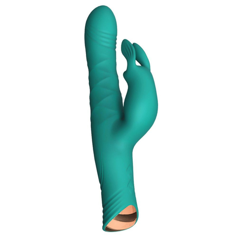 Efectivo: $101.000. ST VIBRADOR DOBLE ESTIMULADOR LUXURY ALEXANDRA (23,6 cm x 8 cm x 3,6 cm) - ST-VB-0502