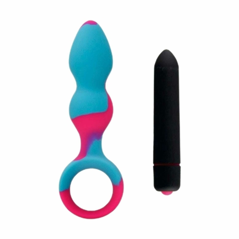 Efectivo: $35.300. ST PLUG ANAL + MINI VIBRADOR MEDIUM (14 cm x 2,5 cm) - ST-AN-0238 M