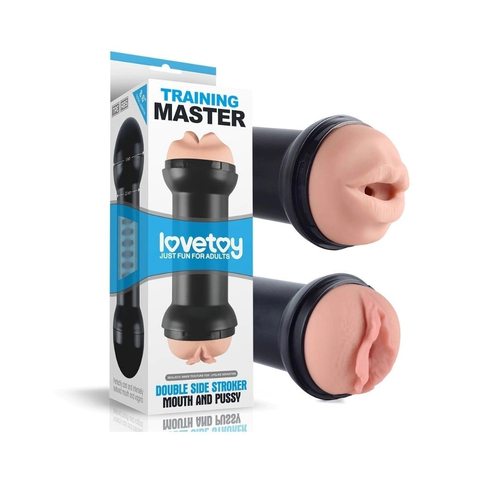 Efectivo: $72.000. LOVETOY TRAINING MASTER DOUBLE SLIDE STROKER PUSSY & MOUTH MASTURBADOR DOBLE (22 cm x 6 cm) - LV250002