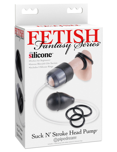 Efectivo: $37.000. FETISH FANTASY SERIES SUCK N' STROKE HEAD PUMP CLEAR BLACK - PD2103-23