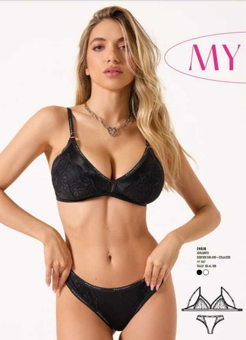 Efectivo: $25.000. PLAYBOY CONJUNTO MY WAY SOUTIEN SIN ARO Y COLALESS - 2451K
