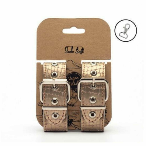 Efectivo: $10.500. ESPOSAS 3 CM PELTRE CON MOSQUETONES - EROS-047 - comprar online