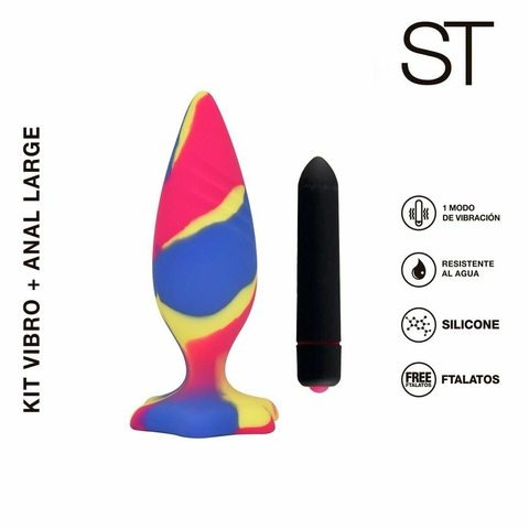 Efectivo: $30.400. ST KIT PLUG ANAL LARGE + BALA VIBRADORA - ST-AN-0239