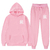 Moletom com capuz e calça de moletom masculino e feminino, Harajuku Running Spo na internet