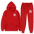 Conjunto de 2 peças de moletom com capuz e calças de cordão para homens e mul-Drip Waves
