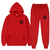 Conjunto de 2 peças de moletom com capuz e calças de cordão para homens e mul-Drip Waves