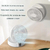 AeroFresh: Ventilador elétrico portátil com controle remoto e luz noturna - In Brasil Express