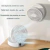 AeroFresh: Ventilador elétrico portátil com controle remoto e luz noturna - In Brasil Express