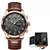 Relógio Prestige masculino de quartzo luxuoso com pulseira de couro, à prova d’água, esportivo e casual da mais alta qualidade. - comprar online