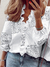 Camisa Ruffles Blusa Decote V - casual manga curta na internet