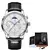 Imagem do Relógio Prestige masculino de quartzo luxuoso com pulseira de couro, à prova d’água, esportivo e casual da mais alta qualidade.
