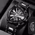 Tactical Chrono: Relógio masculino de luxo com design militar, à prova d’água, cronógrafo e movimento de quartzo