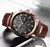 Relógio Prestige masculino de quartzo luxuoso com pulseira de couro, à prova d’água, esportivo e casual da mais alta qualidade. - comprar online