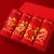 Conjunto de 4 cuecas boxer Dragon masculinas de puro algodão com estampa vermelha
