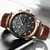 Relógio Prestige masculino de quartzo luxuoso com pulseira de couro, à prova d’água, esportivo e casual da mais alta qualidade. na internet