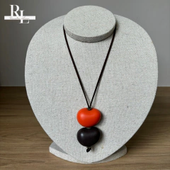 Colar Longo Pedra Laranja e Marrom - C - 010 - comprar online