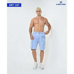 BERMUDA JEAN CARGO CELESTE TALLE 42 en internet