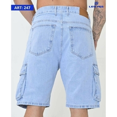 BERMUDA JEAN CARGO CELESTE TALLE 42 - comprar online