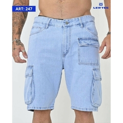 BERMUDA JEAN CARGO CELESTE TALLE 42