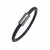 Pulseira De Couro Trançado Masculina Fecho Magnético Mark