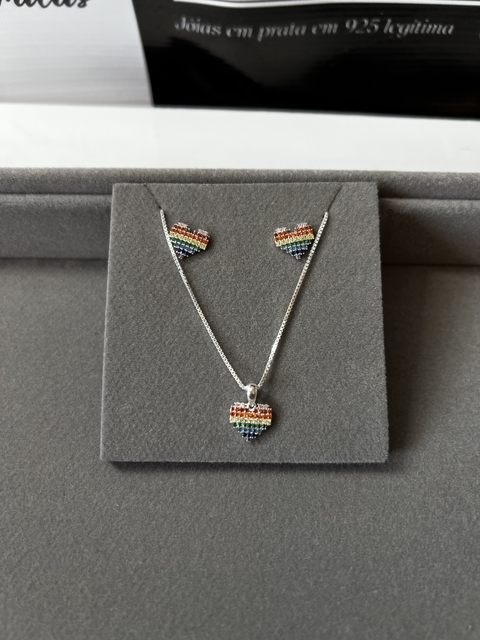 Conjunto coração color crav. - comprar online