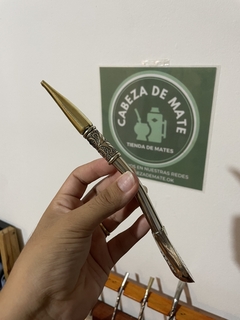 Bombillón de alpaca y bronce - comprar online