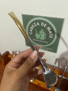Bombilla pico de loro bronce